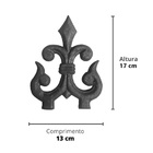 Ponteira Ponta De Lança Ferro N09 Grade Portão Muro 13x17cm