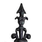 Ponteira Ponta De Lança Ferro N19 Grade Portão Muro 23x18cm