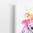 Poodle Cachorro Aquarela Colorido Quadro Canvas 60x40cm