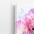 Poodle Cachorro Aquarela Rosa E Azul Quadro Canvas 140x90cm