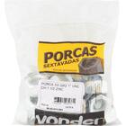 Porca Sextavado 3/8 Nf Zincado Pacote Com 100 - Vonder