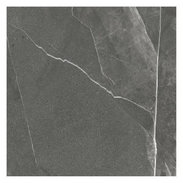 Porcelanato Pedra Acetinado Borda Reta Externo 100x100cm Dark Stone Dark Grey Ceusa