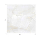 Porcelanato Marmorizado Acetinado Borda Reta Interno 100x100cm Ivory Bianco Biancogres