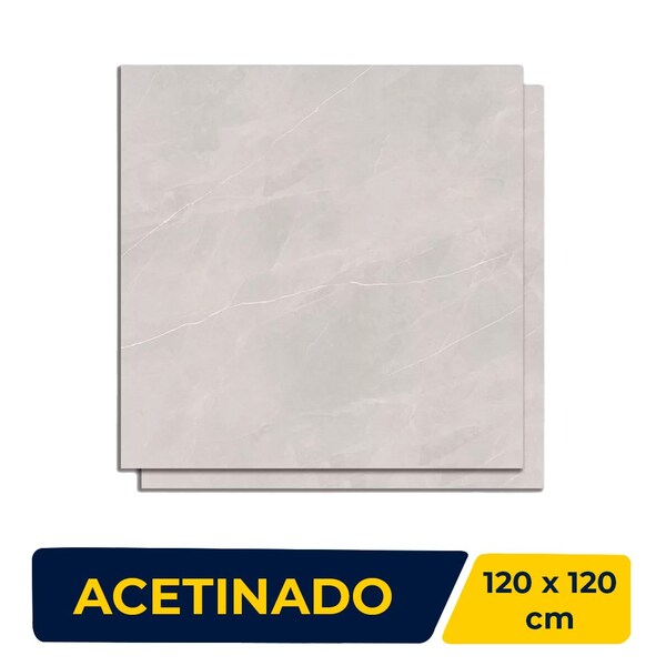 Porcelanato Acetinado 120x120cm Caixa 2,85m² Incepa Ortiz