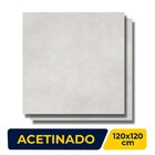 Porcelanato Acetinado 120x120cm Caixa 2,86m² Gaudi Toquio Ice
