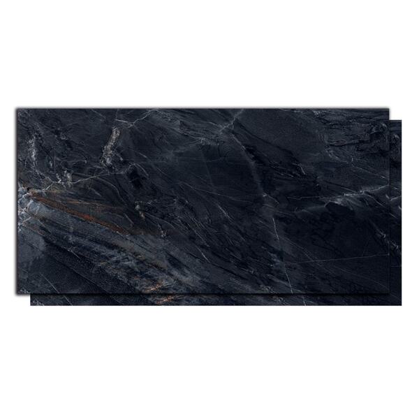 Porcelanato Acetinado 60x120cm Caixa 2,13m² Mirror Black Reti