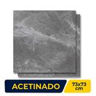 Porcelanato Acetinado 73x73cm Caixa 2,65m² Delta Fuji Grafite