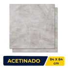 Porcelanato Acetinado 84x84cm Caixa 2,80m² Delta Pulpis Cinza