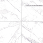 Porcelanato Marmorizado Acetinado Borda Reta Interno 87,7x87,7cm Calacata Clássico HD White Portinari