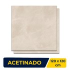 Porcelanato Acetinado Bege 120x120cm Caixa 2,85m² Retificado