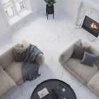 Porcelanato Marmorizado Acetinado Borda Reta Interno 91x91cm Blush Artens