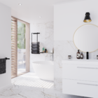 Porcelanato Marmorizado Acetinado Borda Reta Interno 91x91cm Blush Artens