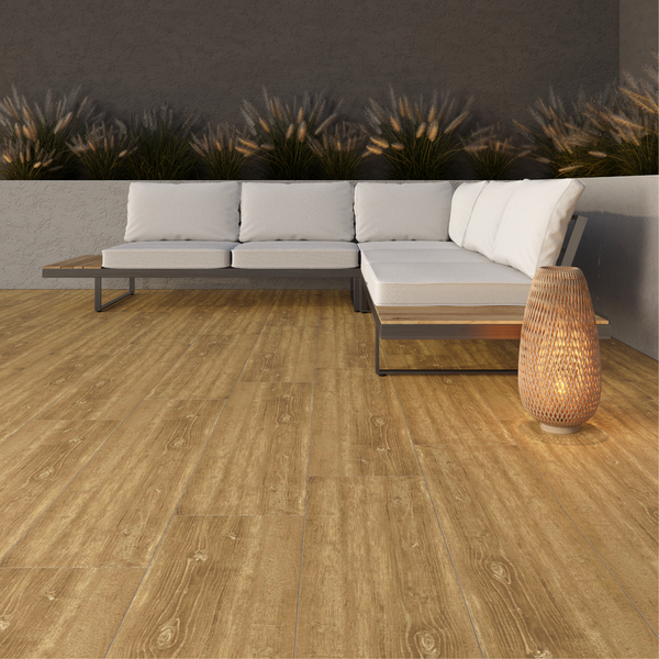 Porcelanato Amadeirado Borda Reta Externo 26x106cm Ipe Outside