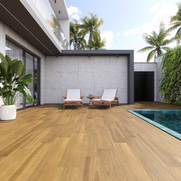 Porcelanato Amadeirado Fosco Externo Borda Reta 20x122cm 70743