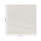 Porcelanato Cimentício Acetinado Borda Arredondada Interno 20x20cm Khali Off White Eliane