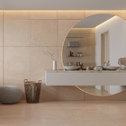 Porcelanato Cimentício Brilhante Borda Reta Interno 71x71cm Bege Embramaco