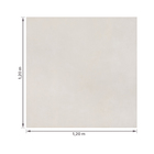 Porcelanato Cimentício Acetinado Borda Reta Interno 120x120cm Munari Branco Eliane