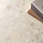 Porcelanato Cimentício Acetinado Borda Reta Interno 120x120cm Samba Rock Off White ST Natural Portobello