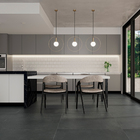 Porcelanato Cimentício Acetinado Borda Reta Interno 58x117cm Munich Preto Portinari