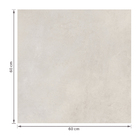 Porcelanato Cimentício Acetinado Interno Borda Arredondada 60x60cm Munari Marfim Eliane