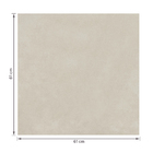 Porcelanato Cimentício Acetinado Borda Reta Externo 61x61cm Beton Almond Artens