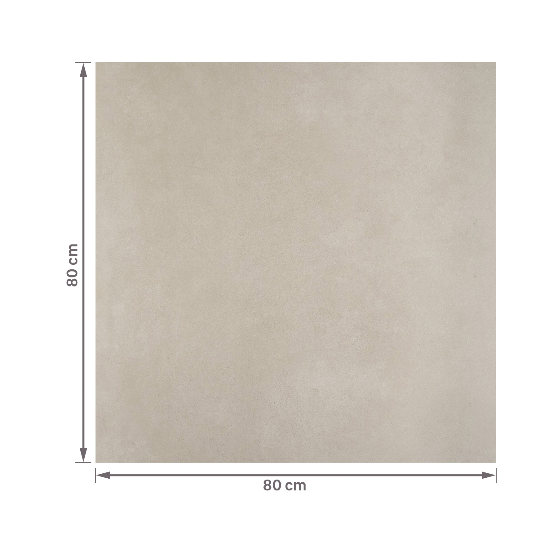 Porcelanato Cimentício Fosco Externo Borda Reta 80x80cm Hit Camel