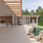 Porcelanato Cimentício Acetinado Borda Reta Interno 80x80cm Petra Beige Biancogres