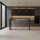 Porcelanato Cimentício Acetinado Borda Reta Interno 83x83cm 70509 Cinza Embramaco