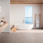 Porcelanato Cimentício Acetinado Borda Reta Interno 90x90cm Cape Cod Mist Portobello