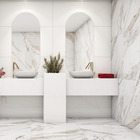 Porcelanato Interno Mármore Esmaltado Polido Borda Reta Sonata Lux P62082 61x61cm Artens