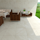 Porcelanato Externo Cimento Acetinado Borda Reta 58x58cm Arabesco White Pamesa
