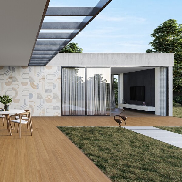 Porcelanato Amadeirado Borda Reta Externo 26x106cm Tenerife Incesa