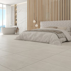 Porcelanato Interno Cimento Esmaltado Acetinado Borda Reta Retificado 71x71cm Gales Gray Satiny Embramaco