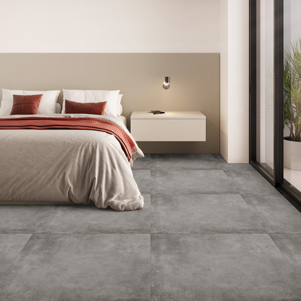 Porcelanato Cimentício Acetinado Interno Borda Reta 90x90cm Flat