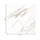 Porcelanato Marmorizado Acetinado Borda Reta Interno 94x94cm Marmo Argos 94002 Embramaco
