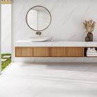 Porcelanato Marmorizado Polido Borda Reta Interno 120x120cm Aramis White Incesa