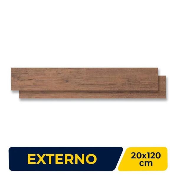 Porcelanato Madeira Externo 20x120cm Caixa 1,19m² Portobello