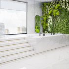 Porcelanato Marmorizado Acetinado Borda Reta Interno 123x123cm 73011 Branco Embramaco