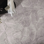 Porcelanato Marmorizado Acetinado Borda Arredondada Interno 20x20cm Storm Gray Hexa Portobello