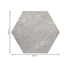 Porcelanato Marmorizado Acetinado Borda Arredondada Interno 20x20cm Storm Gray Hexa Portobello