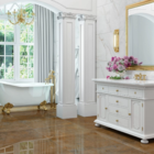 Porcelanato Marmorizado Acetinado Borda Reta Interno 20x122cm 70624 Branco Embramaco