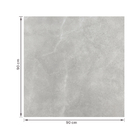 Porcelanato Marmorizado Acetinado 90x90cm Interno Borda Reta Dolmen Cinza Eliane