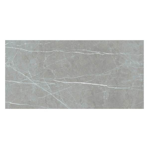 Porcelanato Marmorizado Polido Borda Reta Interno 56x113cm Kanali Gray Artens