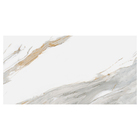 Porcelanato Marmorizado Polido 60x120cm Interno Borda Reta Calacara Oro Lux Biancogres