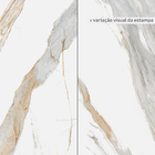 Porcelanato Marmorizado Polido Borda Reta Interno 60x120cm Calacata Oro Lux Biancogres