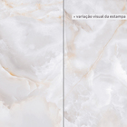 Porcelanato Marmorizado Polido Borda Reta Interno 60x120cm Onix Bianco Biancogres