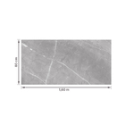 Porcelanato Marmorizado Polido Borda Reta Interno 80x160cm Marmo Gris Eliane