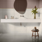 Porcelanato Marmorizado Polido Borda Reta Interno 80x80cm Spezia Bianco Portobello