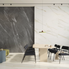 Porcelanato Marmorizado Polido Borda Reta Interno 90x90cm Calacata Royal Branco Ceusa