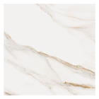 Porcelanato Marmorizado Polido Borda Reta Interno 90x90cm Calacata Royal Branco Ceusa